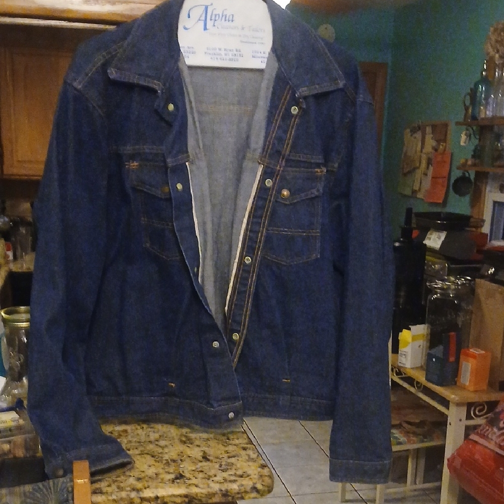 Cherokee Dark Blue Denim Jean Jacket #13